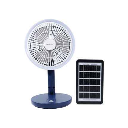Rechargeable 8″ Foldable Fan With Solar Panel 3 in 1 – HT7423