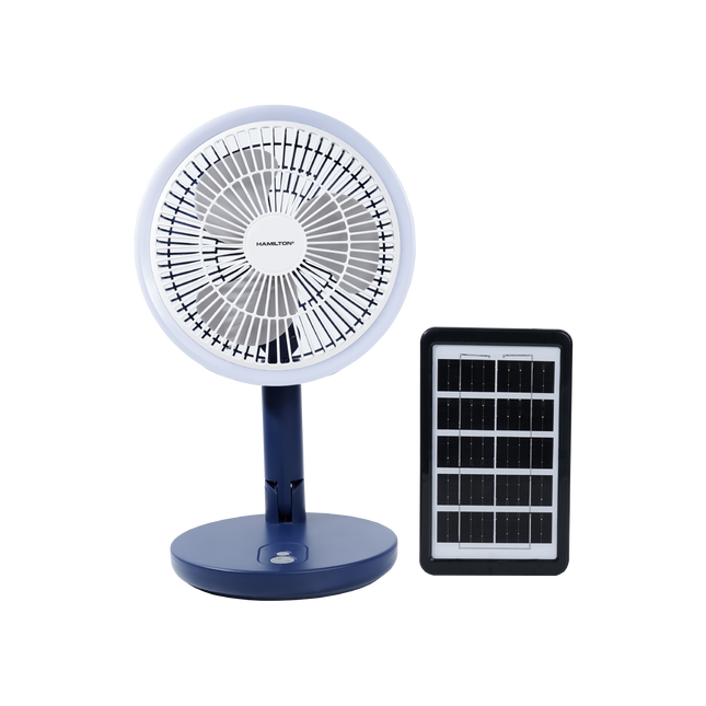 Rechargeable 8″ Foldable Fan With Solar Panel 3 in 1 – HT7423