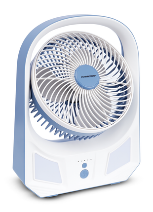 Hamilton 8" Rechargeable Table Fan with LED Light 6W HT7439 | Al Shabib Qatar