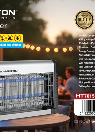 Hamilton Insect Killer 30W Dual UV Chemical-Free HT7615