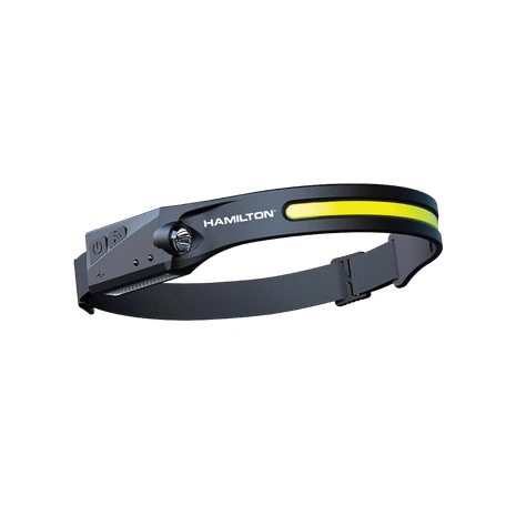 مصباح يدوي حثي أمامي هاميلتون COB+XPE LED بقوة 350 لومن مع مستشعر موجي و5 أوضاع إضاءة HT7974 | الشبيب قطر