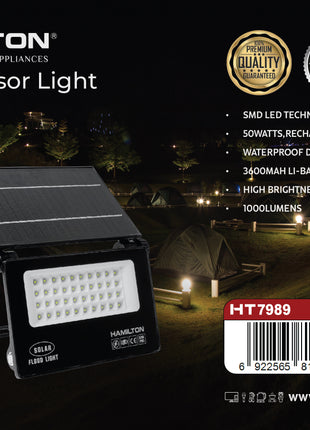 Hamilton Solar Sensor Light 1000 Lumens 50W Waterproof HT7989 | Al Shabib Qatar