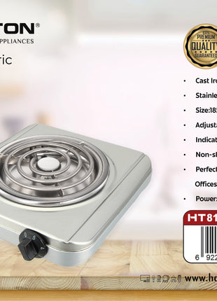 Hamilton Single Electric Hot Plate with Cast Iron Element HT812