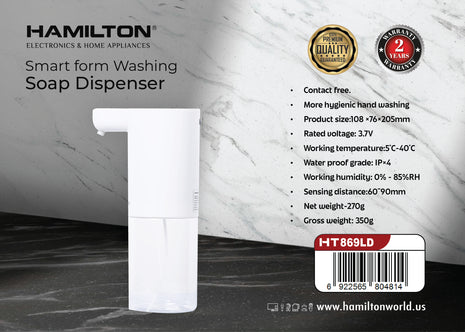 Hamilton Smart Foam Soap Dispenser Touchless HT869LD | Al Shabib Qatar
