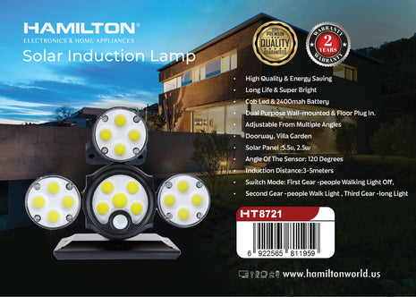 Hamilton Solar Induction Lamp New High Technology HT8721 | Al Shabib Qatar - Hamilton Qatar | Al Shabib