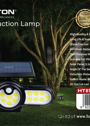 Hamilton Solar Induction Lamp 20 COB LED 2400mAh Motion Sensor HT8724 | Al Shabib Qatar