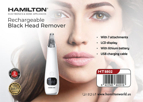 Hamilton Rechargeable Blackhead Remover 7 in 1 HT8802 | Al Shabib Qatar