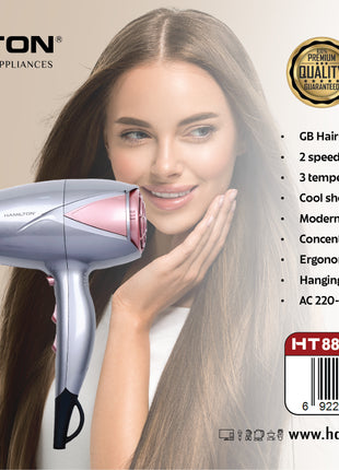 Hamilton Hair Dryer with Cool Shot & Ergonomic Design HT8820HD