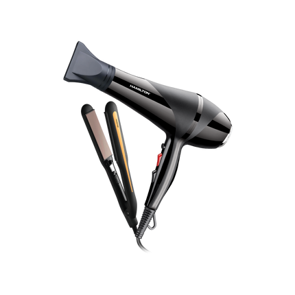 2 In 1 Combo Professional Hair Dryer & Lamp Hair Straightener – HT8828HD+HT8833HS