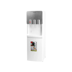 Hamilton White and silver water dispenser on a white background