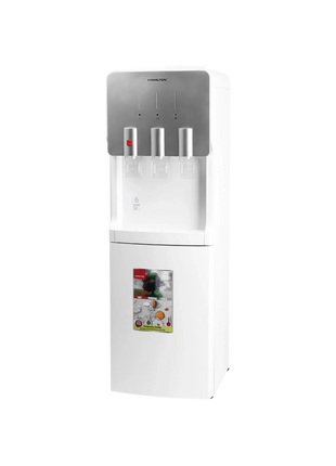 Hamilton White and silver water dispenser on a white background