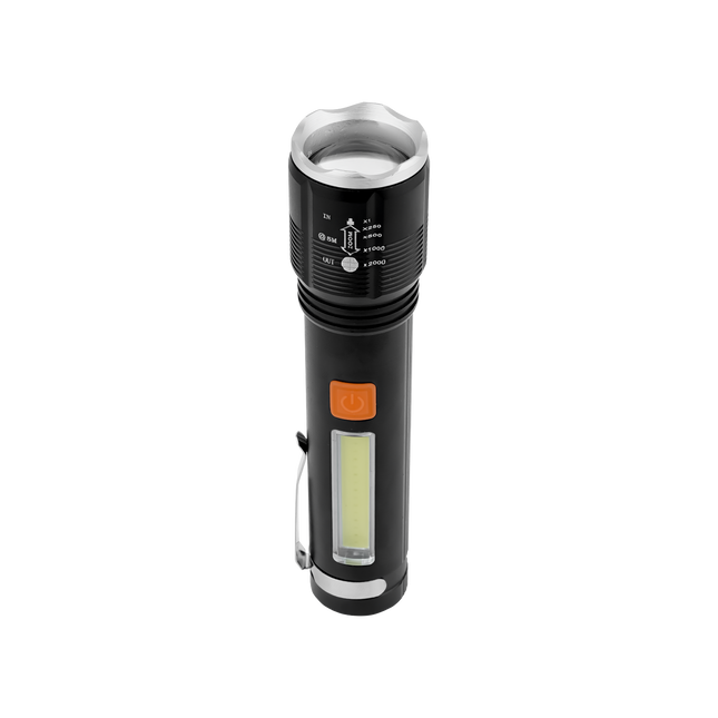 Rechargeable Zoomable LED Flashlight + Emergency Mode – HT990P