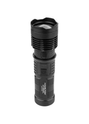 Hamilton Rechargeable Zoomable Flashlight Dual Light Source with Digital Display HT9993FL