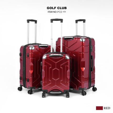 Golf Club Hard PC Trolley Bag Set 3 Piece Model GLC3D-111