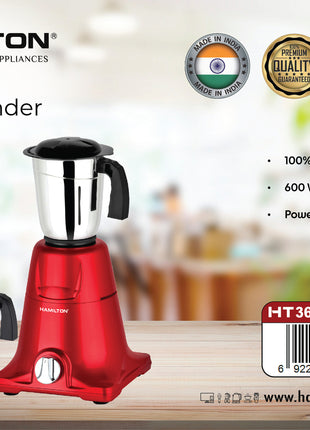 Hamilton Mixer Grinder 2 in 1 600W Copper Motor HT3620 | Al Shabib Qatar