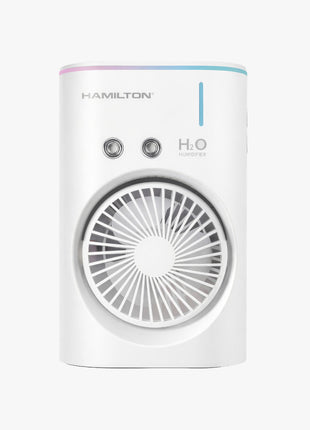 White air purifier with 'Hamilton' branding on a white background