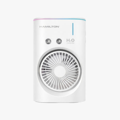 White air purifier with 'Hamilton' branding on a white background