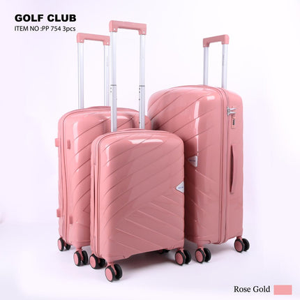 Golf Club Hard PP Trolley Bag Set 3 Piece Model GLC3D