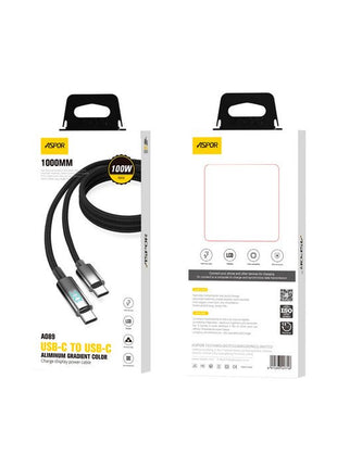 Al Shabib ASPOR A089 USB - C TO USB - C 100W CABLE WITH DISPLAY Qatar