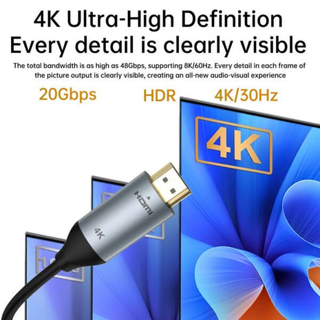 Al Shabib ASPOR A271 USB - C TO HDMI DIGITAL HD CABLE 4K ULTRA HD Qatar