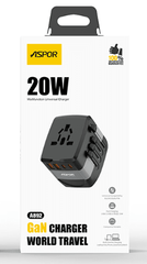Al Shabib ASPOR A892 GAN CHARGER WORLD TRAVEL 20W Qatar
