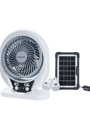 Al Shabib Foldable Fan With Light & Solar Panel 4 in 1 (Rechargeable 8″) – HT7424 Qatar