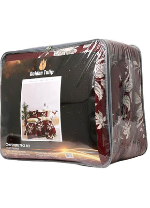 Al Shabib Golden Tulip Comforter Set 7 Piece 230 x 250 cm Model GOL6923 Qatar