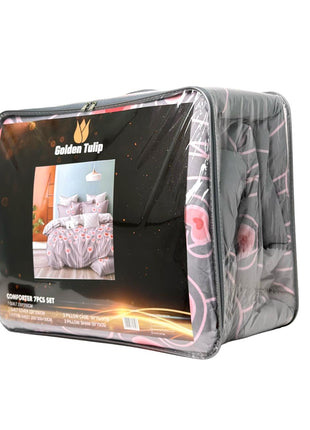 Al Shabib Golden Tulip Comforter Set 7 Piece 230 x 250 cm Model GOL6923 Qatar