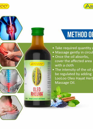 Al Shabib OLEO RHEUMA Herbal Liniment Oil 200ML (Model OLEO200ML) Qatar