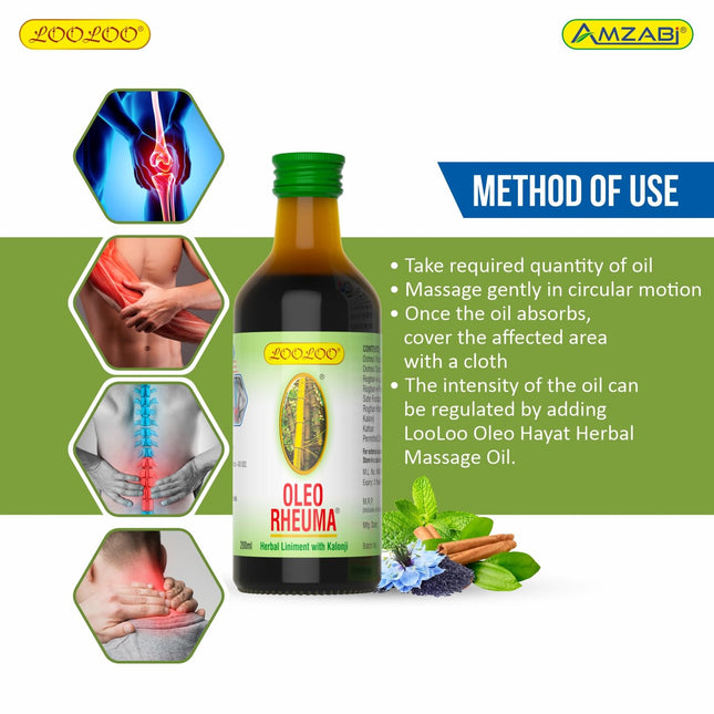 Al Shabib OLEO RHEUMA Herbal Liniment Oil 200ML (Model OLEO200ML) Qatar