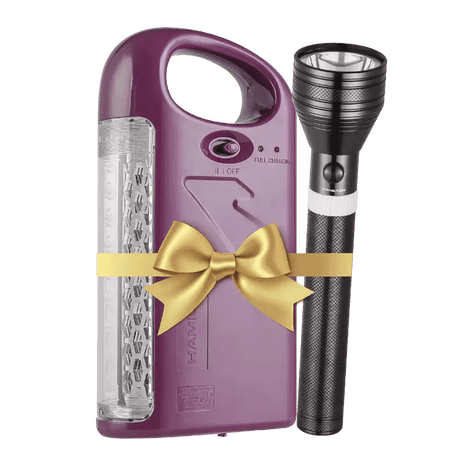 Al Shabib Rechargeable Emergency Light + Search Light Combo – HT9764 Qatar