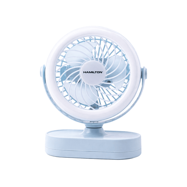 Al Shabib Rechargeable Portable Fan & Led Light 4″ – HT7084 Qatar