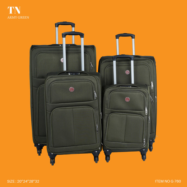 TN Soft Trolley Bag Set 4 Piece 4 Wheel Model TN4D