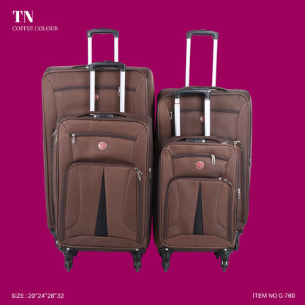 TN Soft Trolley Bag Set 4 Piece 4 Wheel Model TN4D