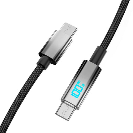 ASPOR A089 USB-C TO USB-C 100W CABLE WITH DISPLAY