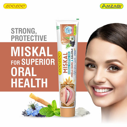 LooLoo Herbal Dental Gel Miskal Toothpaste 100GM (Model PASTE100GM)