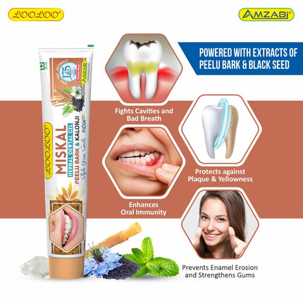 LooLoo Herbal Dental Gel Miskal Toothpaste 100GM (Model PASTE100GM)