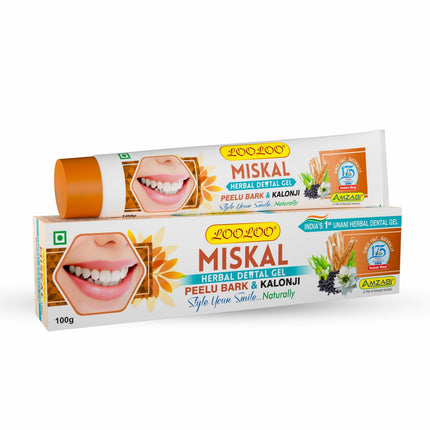 LooLoo Herbal Dental Gel Miskal Toothpaste 100GM (Model PASTE100GM)