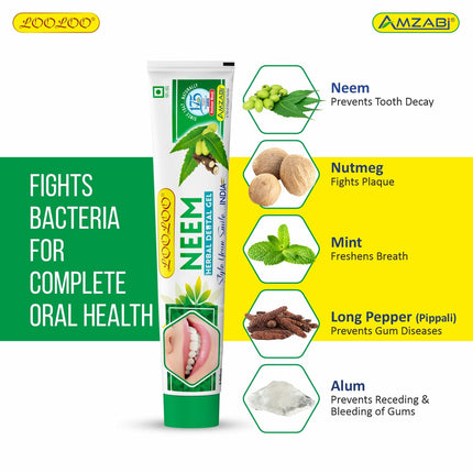 LooLoo Herbal Dental Gel Neem Toothpaste 100GM (Model PASTE100GM)